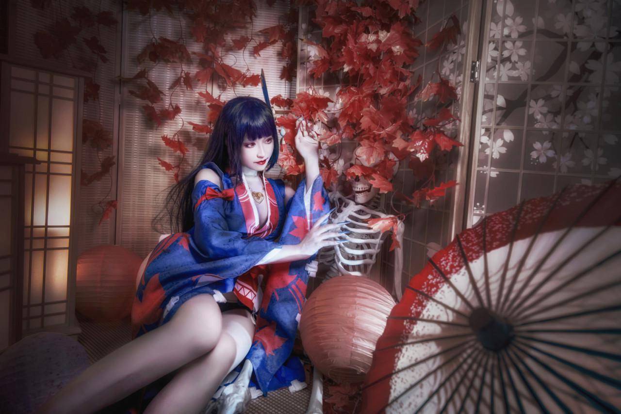 阴阳师 鬼女红叶未觉醒cosplay
