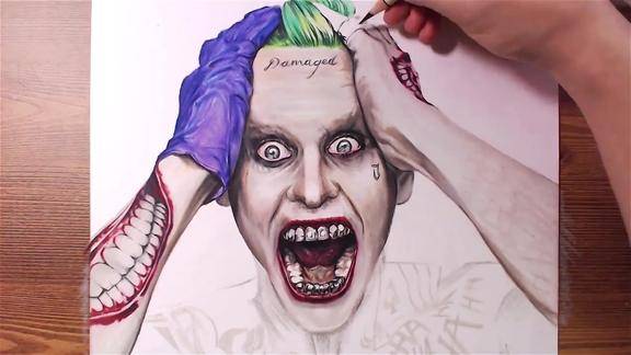 小丑joker彩铅绘画