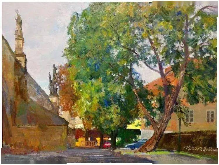 艺甸园画家风采油画家丁一林追求的神品境界