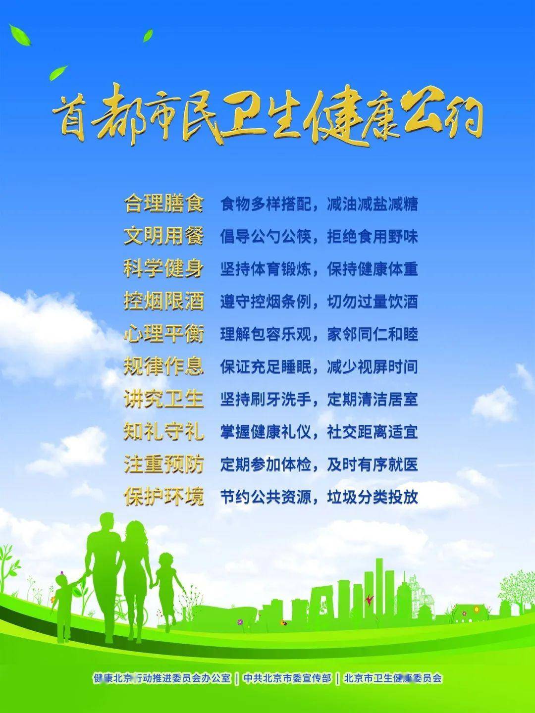 《首都市民卫生健康公约》海报新鲜出炉,速来围观!