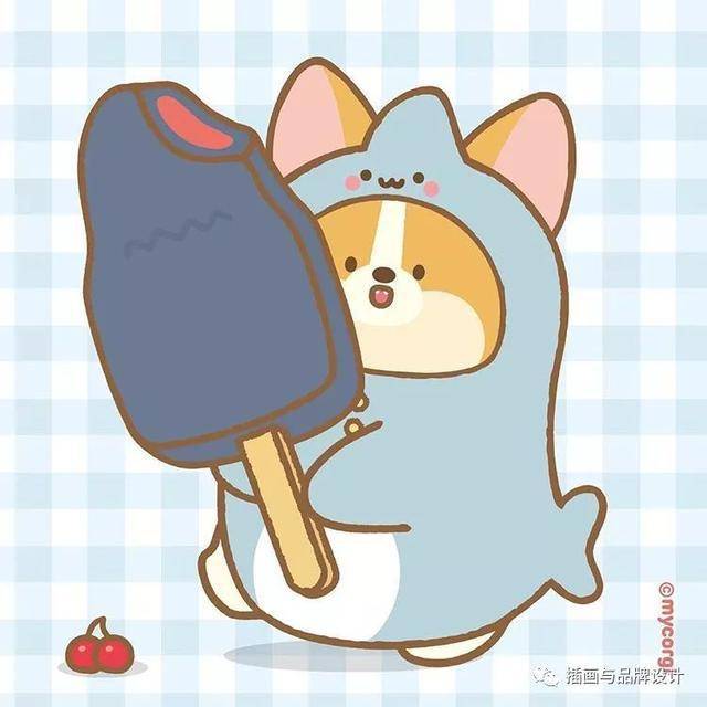 插画丨韩国插画师的100只肥萌小甜狗可爱到爆好想对它动手动脚