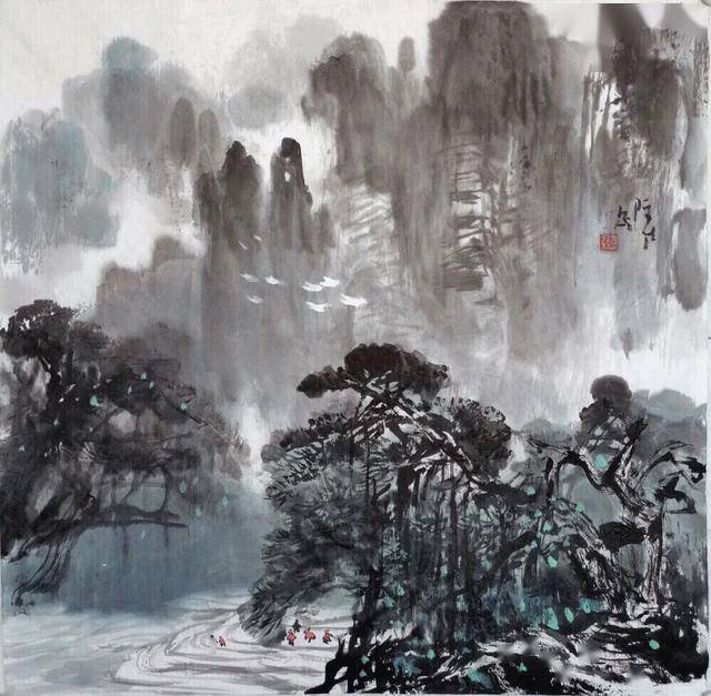 水晕而墨彰全在用水之妙读南派画家张际才的山水画
