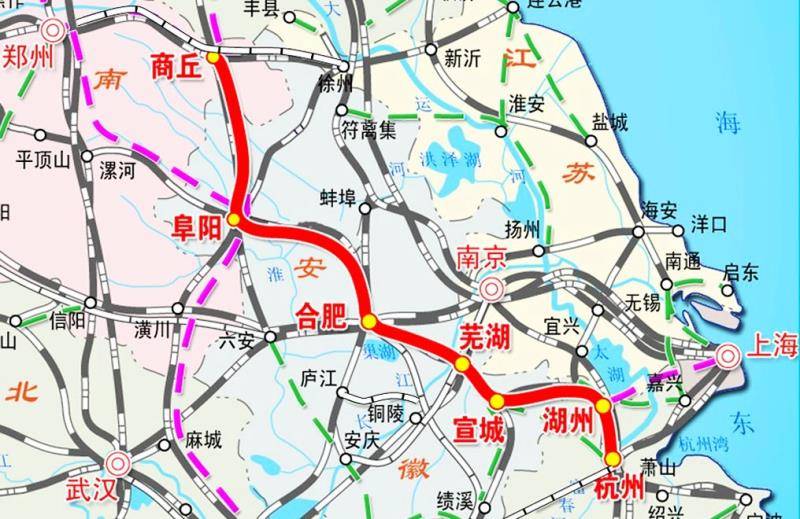 湖杭铁路详细线路图图片