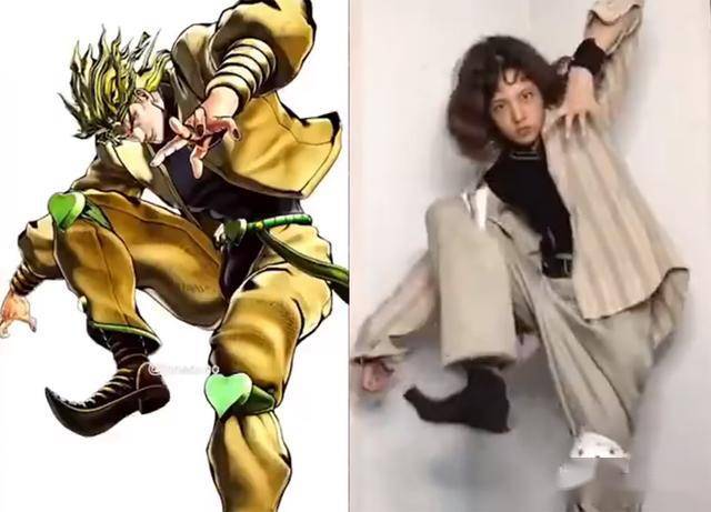 JO厨小姐姐还原JOJO立,历代JOJO全部拿下,连伊奇也不放过_姿势