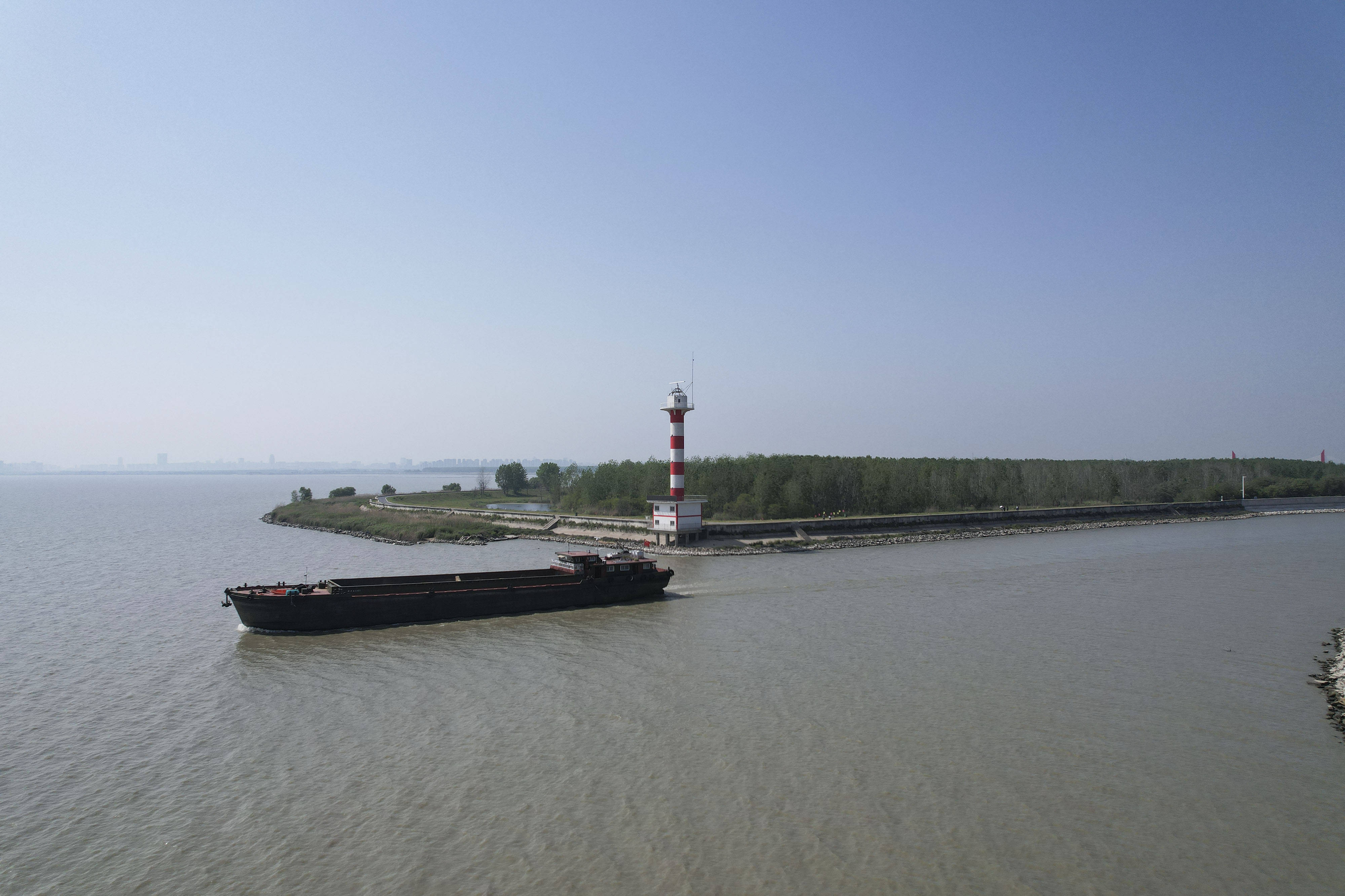 航拍我的家乡南淝河入巢湖处施口寻找过去的轮船码头