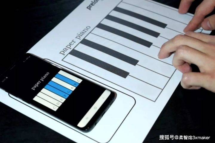 像纸一样薄的钢琴展示了印刷电子和NFC 的力量_Paper_Piano_键盘