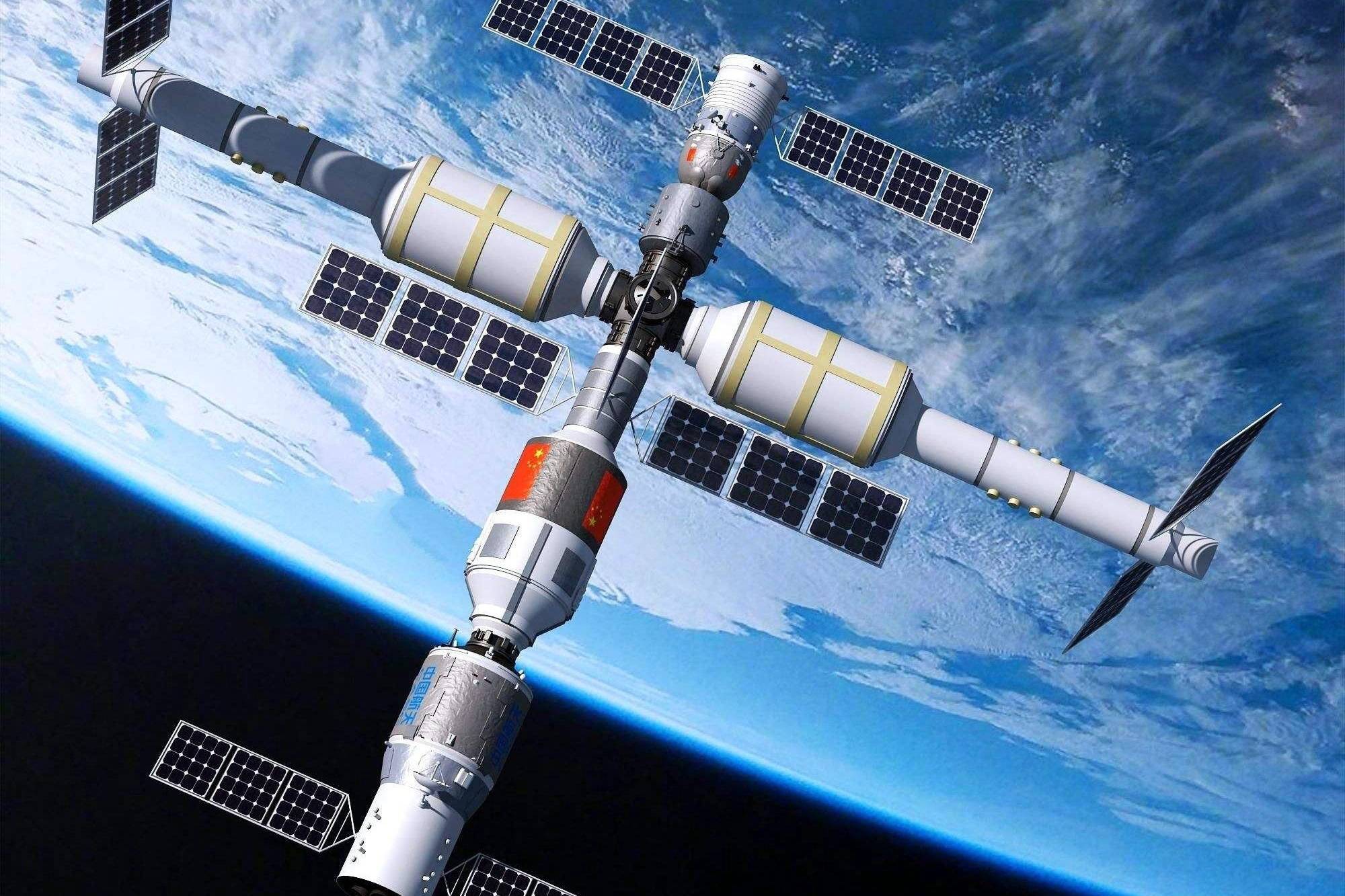 我国的天宫号空间站开始组建