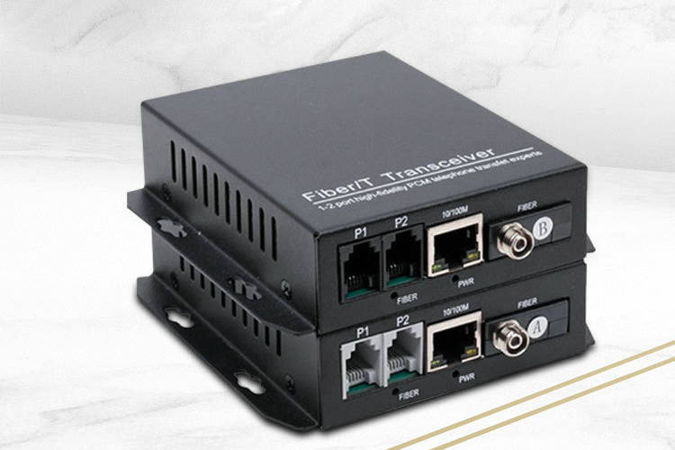 2路电话光端机2路电话 1路网络桌面式pcm电话光端机语音光端机_桌面式