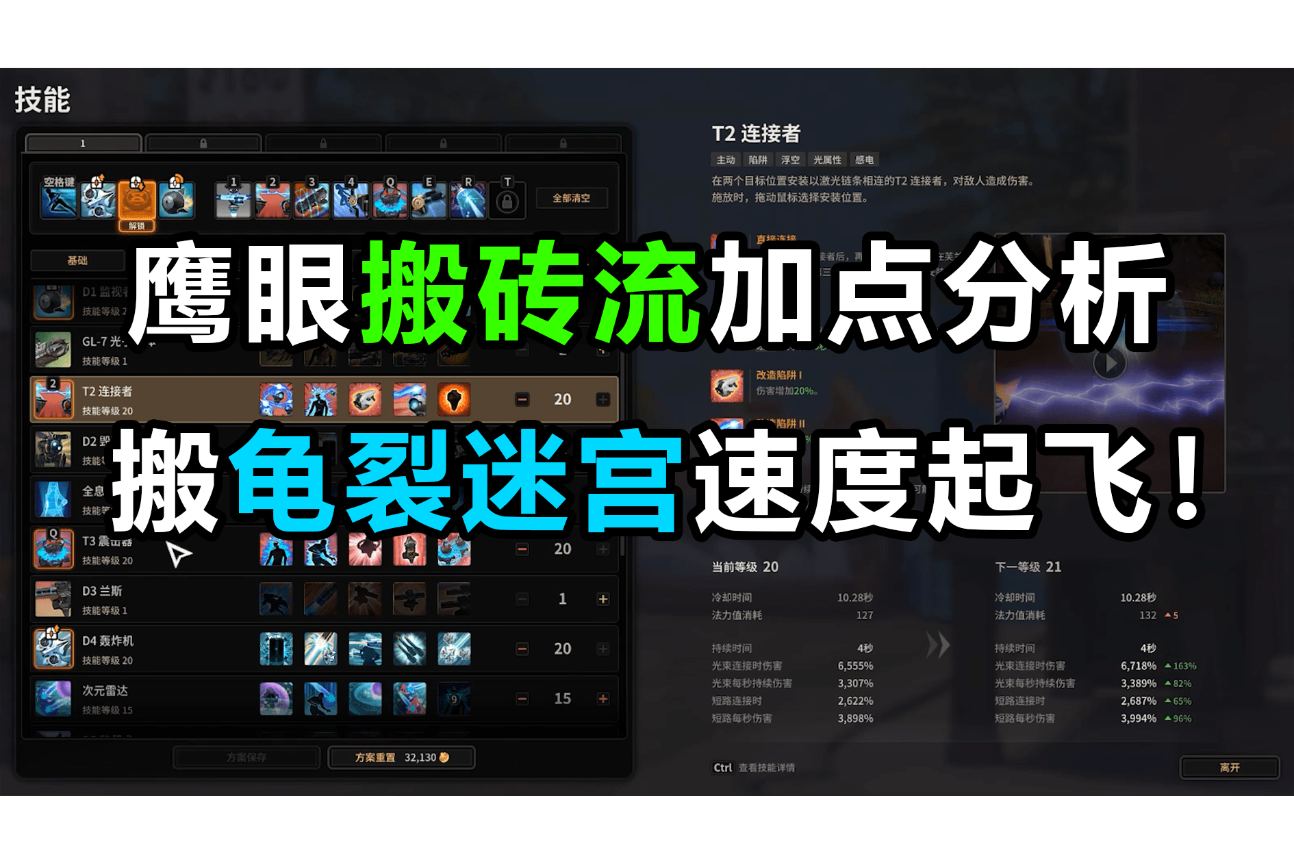 超激斗梦境鹰眼搬砖流加点分析搬龟裂迷宫速度起飞