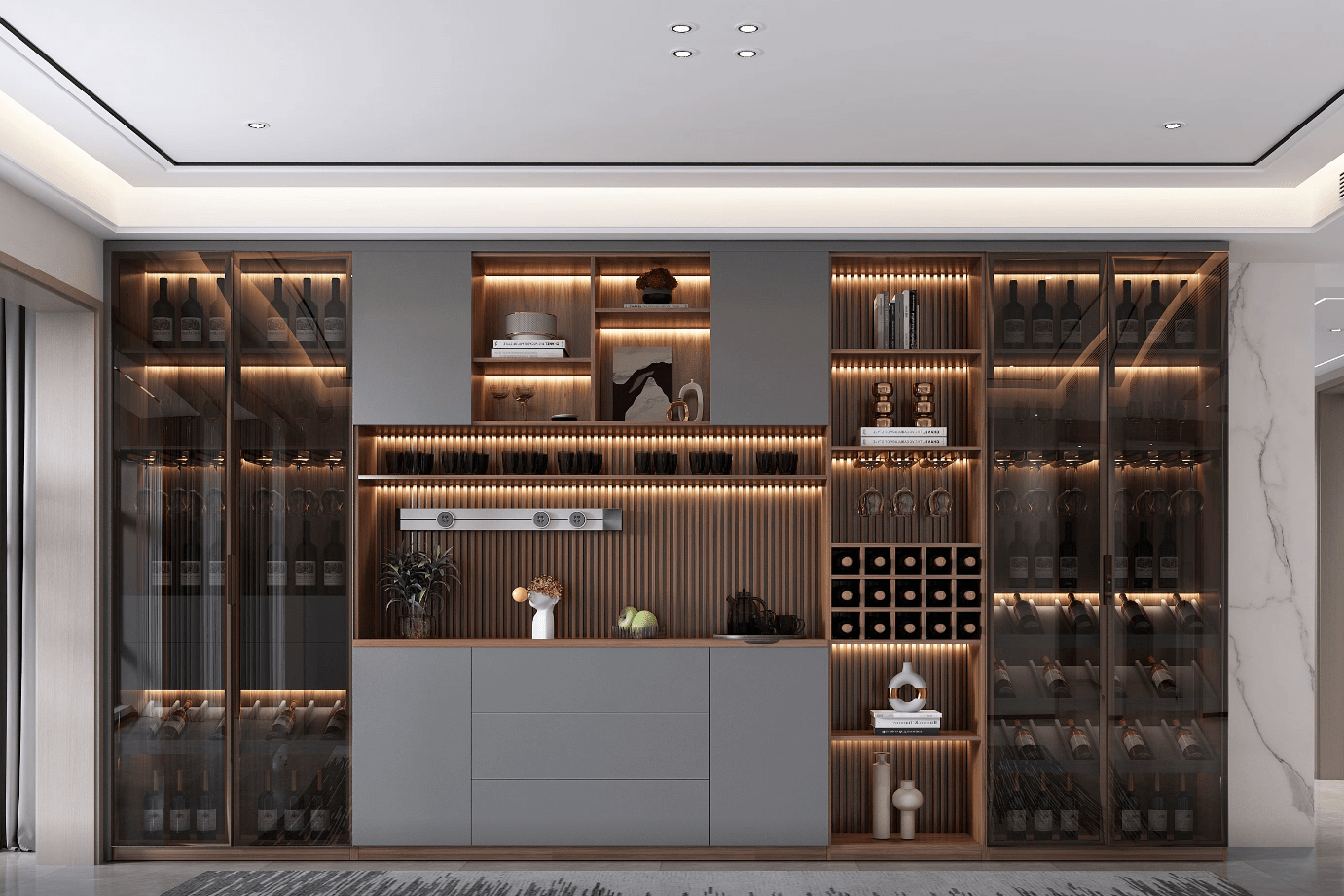 kkiechel大华公园城155平混油酒柜