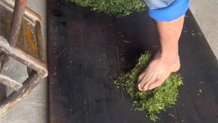 网友称赤脚踩的茶叶不敢喝，你觉得是传统工艺吗？