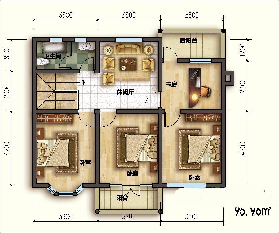 原创农村自建房设计图,20万建成186㎡双层别墅!