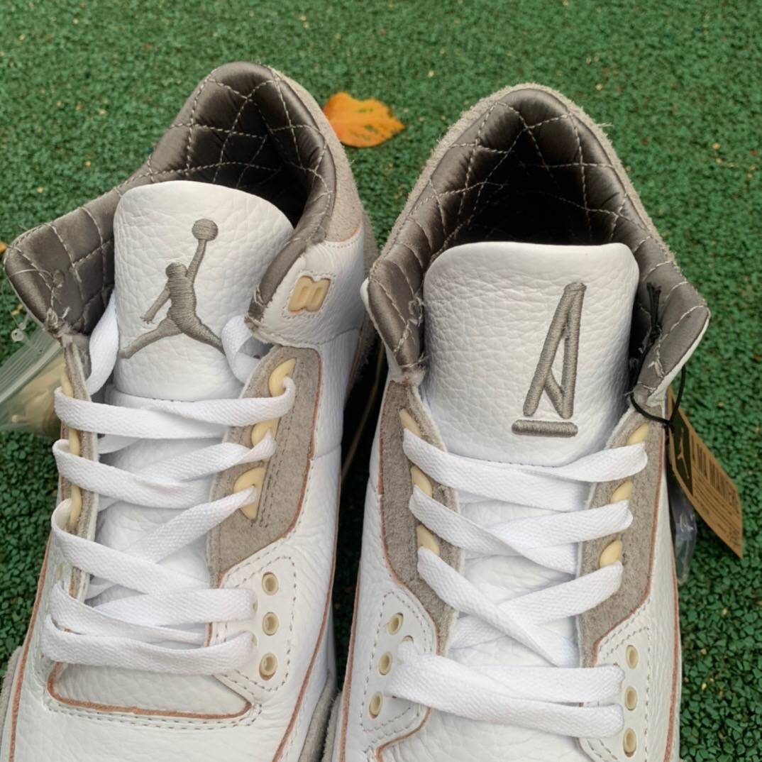 乔丹airjordan3xamamaniere乔丹aj3米白灰运动篮球鞋评测