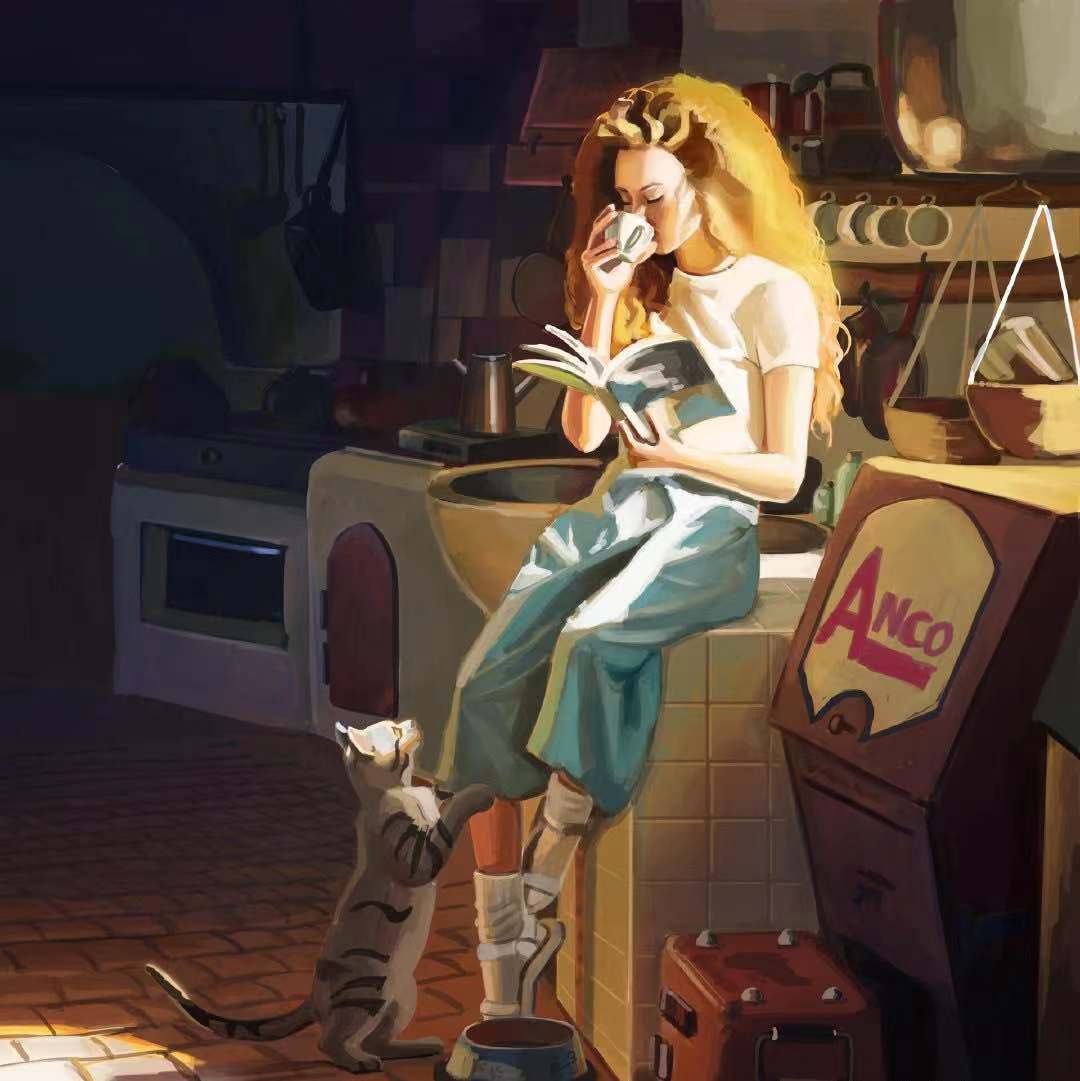 绝绝子这光影太好看了吧插画师pegaharabi676767