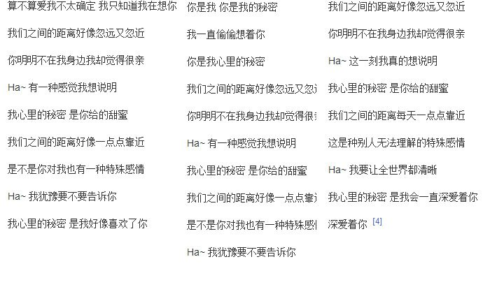 我的秘密歌词《我的秘密》这首歌曲,是邓紫棋在19岁的时候所创作的