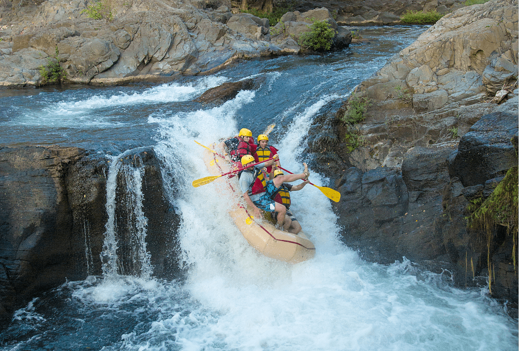 夏日水上狂欢鹤鸣山道源漂流生态丛林漂流皮划艇竹筏