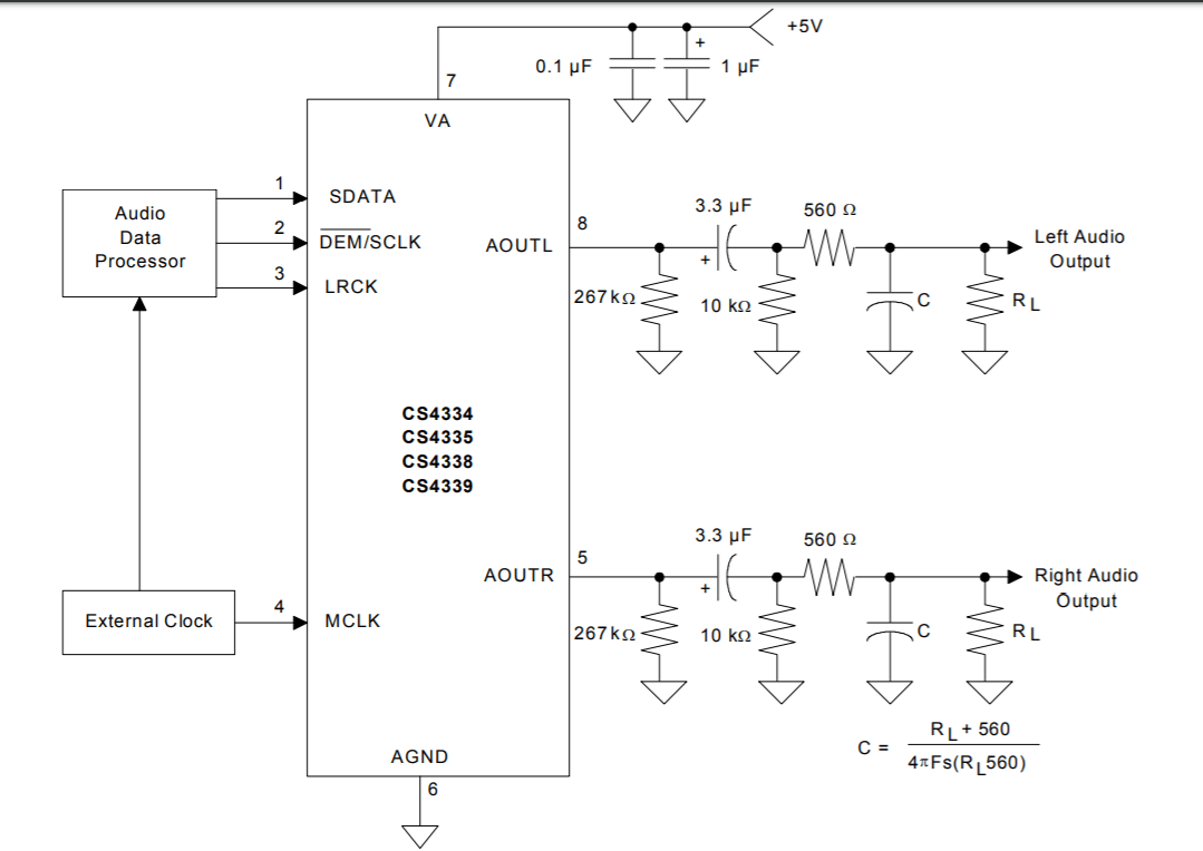 数据接口|CS4334-KSZR凌云逻辑-Cirrus-Logic 8 引脚 24 位 96 kHz 立体声数/模转换器