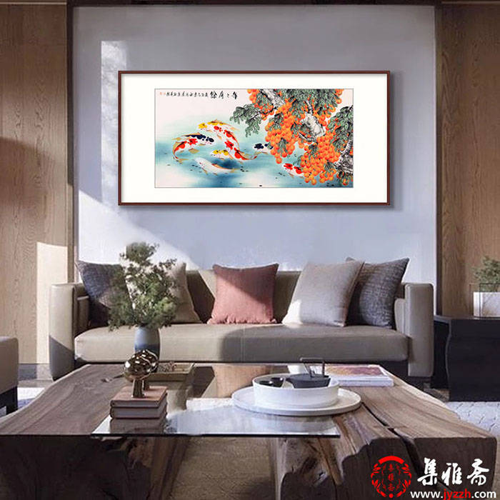 家中挂什么画风水好九鱼图寓意佳风水旺