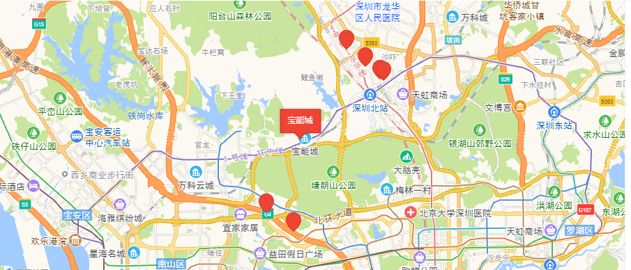 深圳宝安宝能城西丽大学城宝能城花园