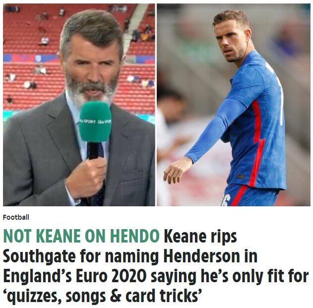 基恩谈亨德森失点：欧洲杯带他干啥？唱歌打牌吗？_比赛