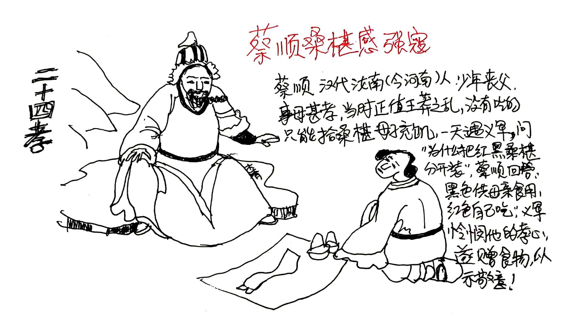 二十四孝——蔡顺桑椹感强寇