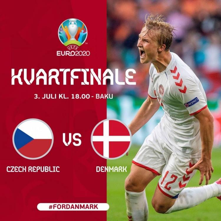 欧洲杯1/4决赛首组对阵确定：7月4号0点捷克VS丹麦_德利赫特