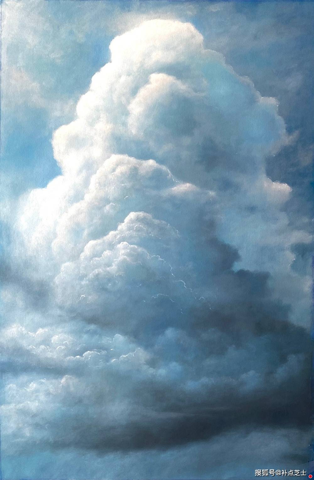 油画捕捉到多云的天空之美画家借此抒发出内心情感