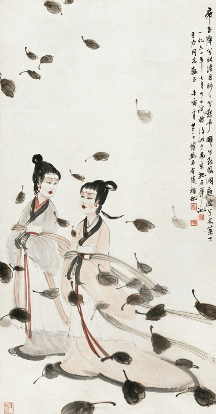 翰海古董书画专场:傅抱石 1960年作 二湘图