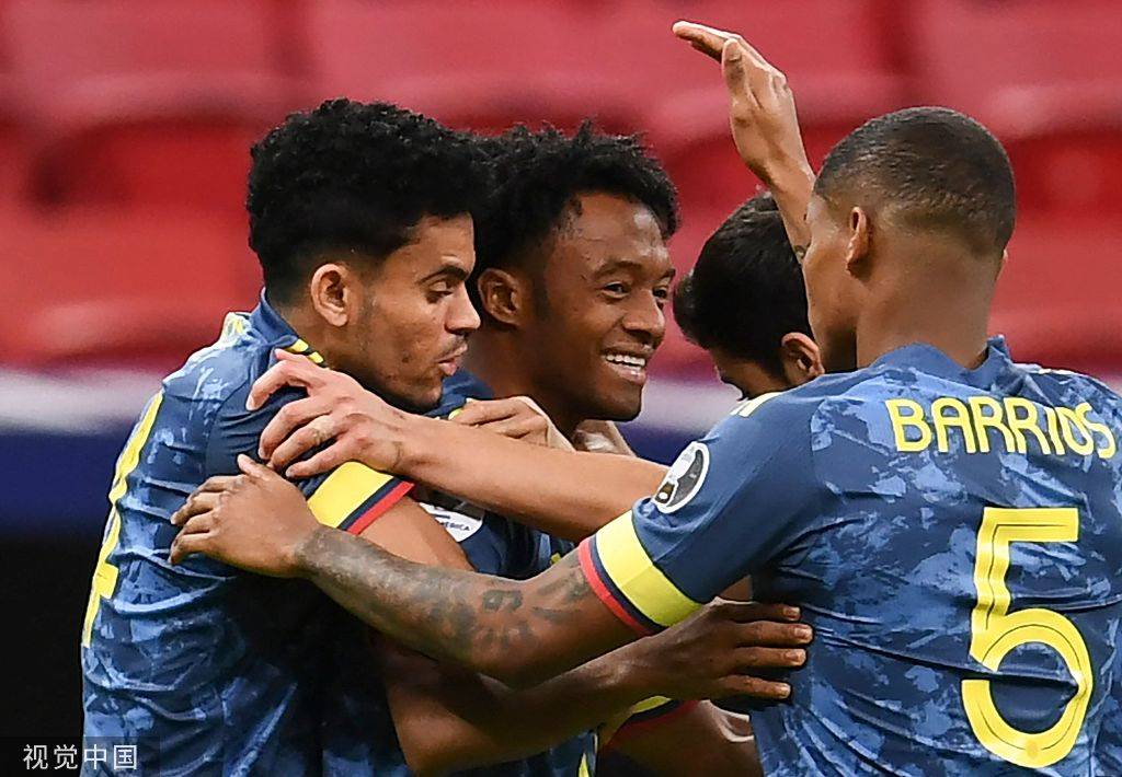 美洲杯-哥伦比亚读秒世界波 3-2绝杀秘鲁获季军_迪亚斯