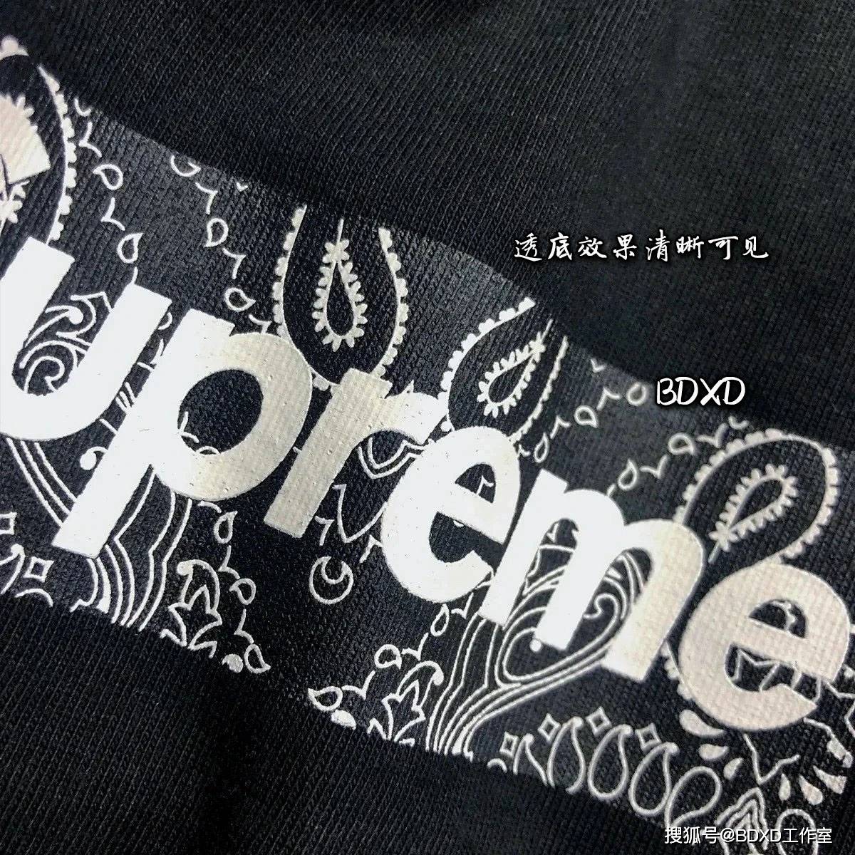 细节|Sup 19FW Bandana Box Logo 腰果花T恤