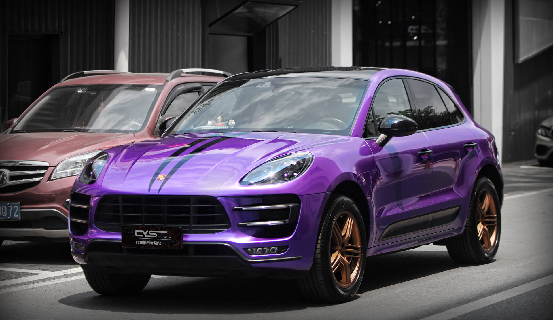 保时捷macan 白金金属维奥拉紫x-m522