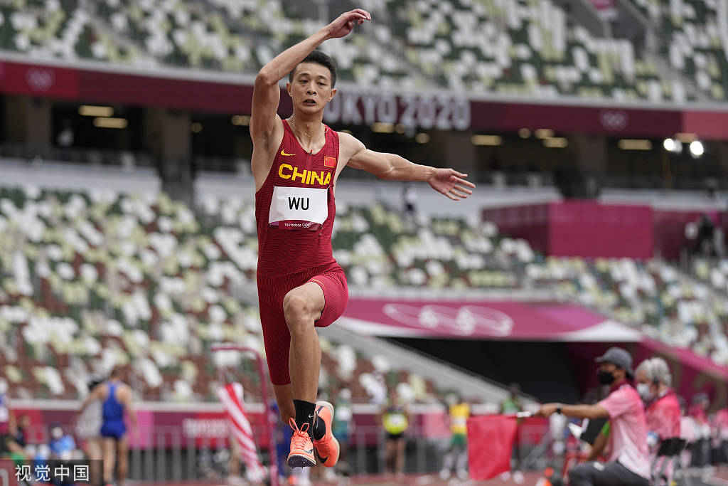 高清图田径男子三级跳远资格赛三中国选手出战