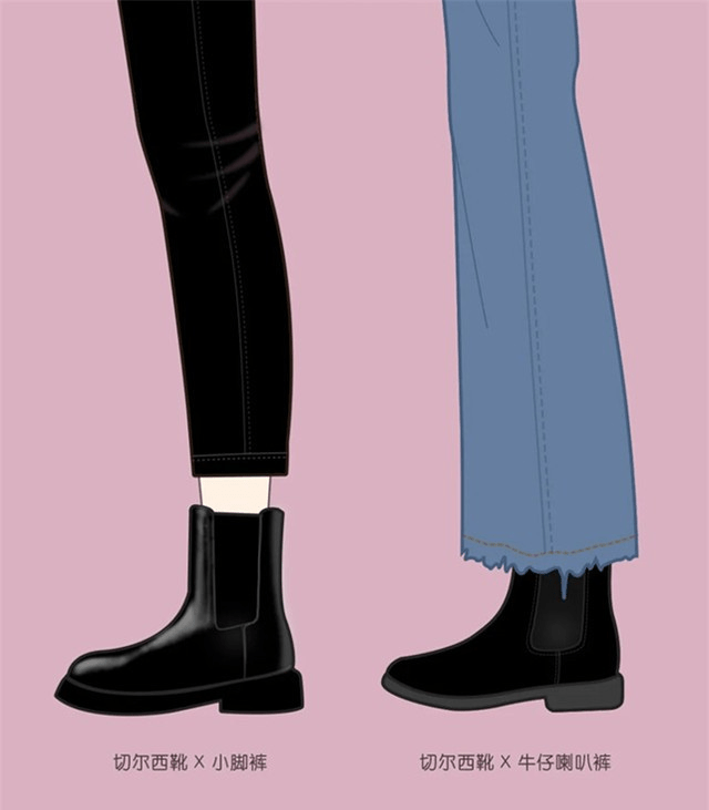 尖头|这双裸靴，配九分裤，遮肉显高还利落高级