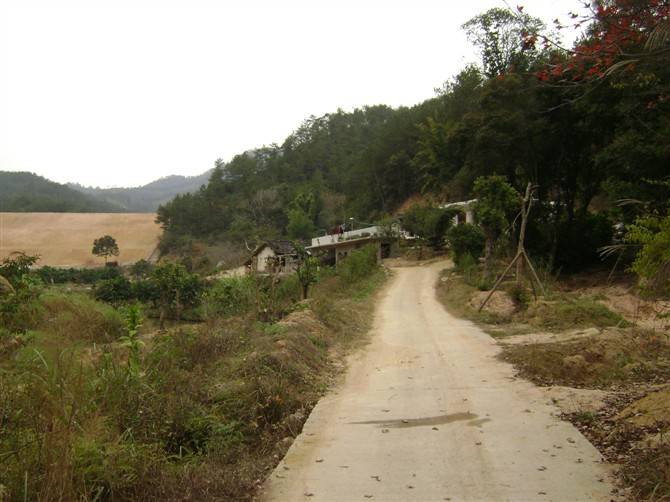 走在去赤颈坑水库的路上