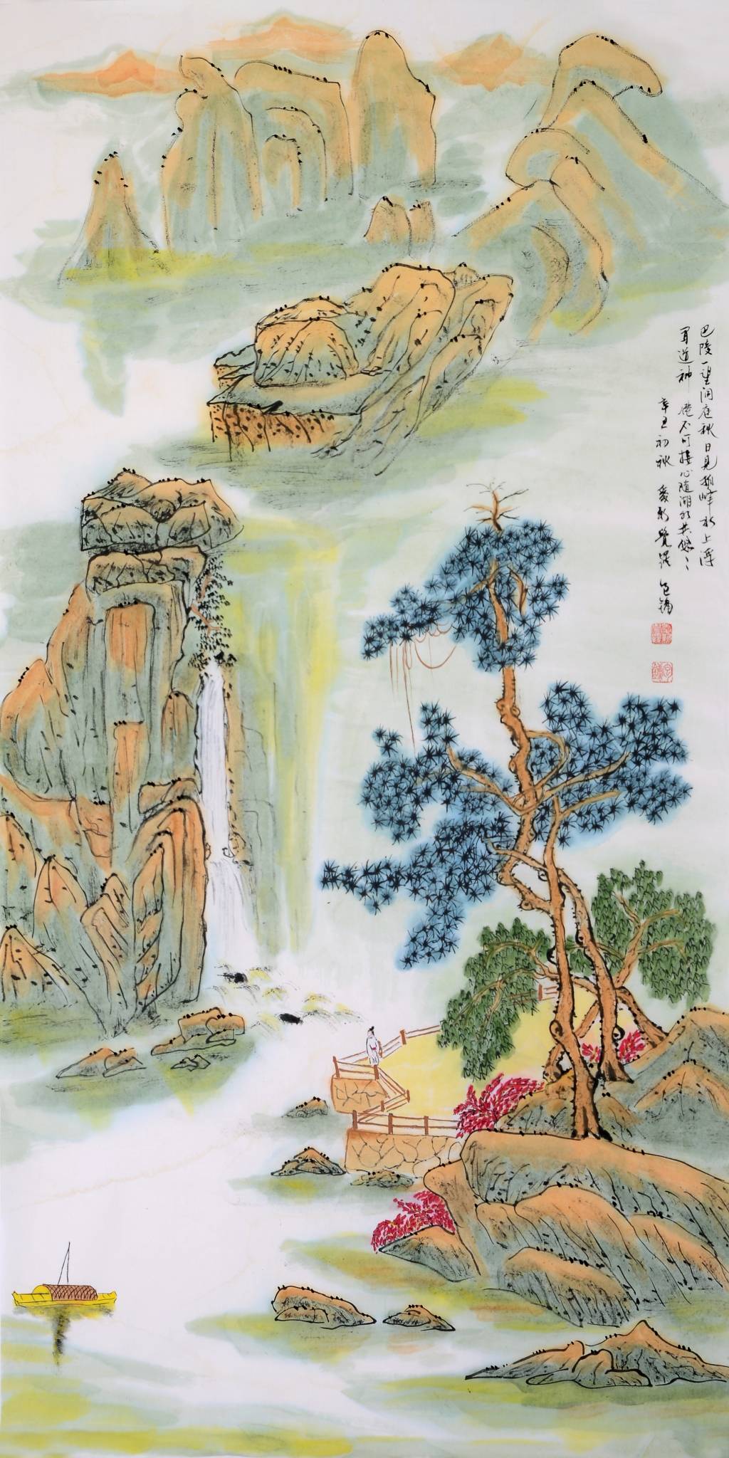 《巴陵一望洞庭秋》▲《春夏》四条屏▲《秋冬》四条屏▲《厚德载物