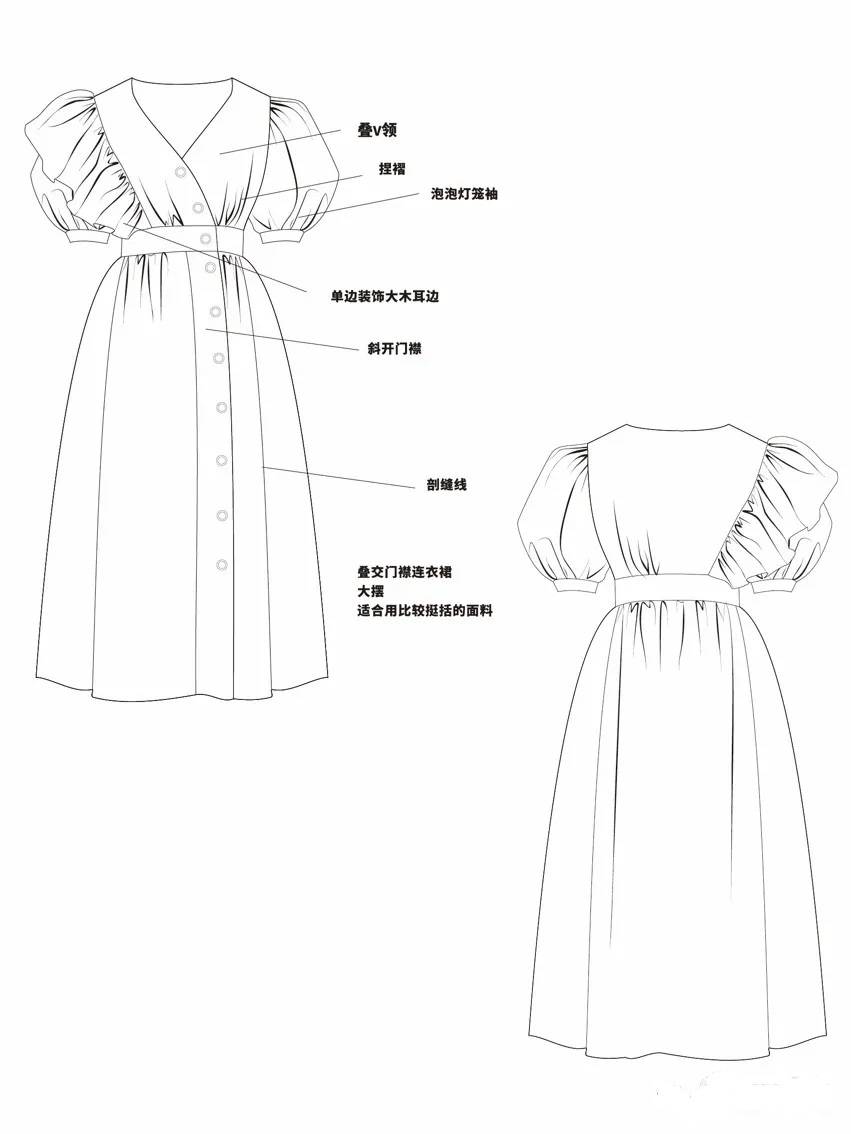 细节|入卡 | 服装设计必修课款式图分享