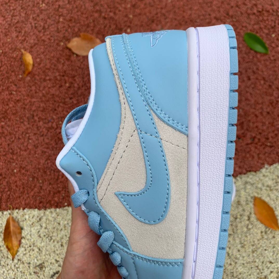 大学|乔丹 Air Jordan 1 Low 大学灰蓝低帮运动鞋