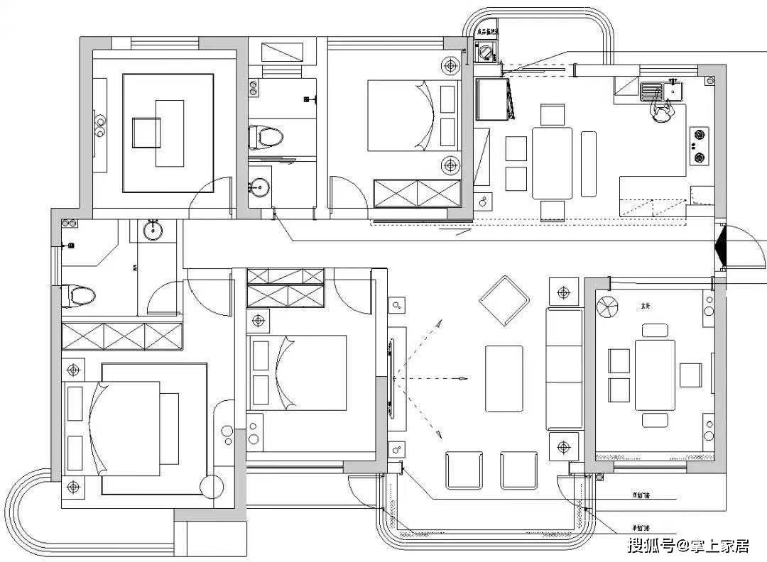 吊顶|151㎡新中式装修风格让你拥有“入则宁静，出则繁华”的生活