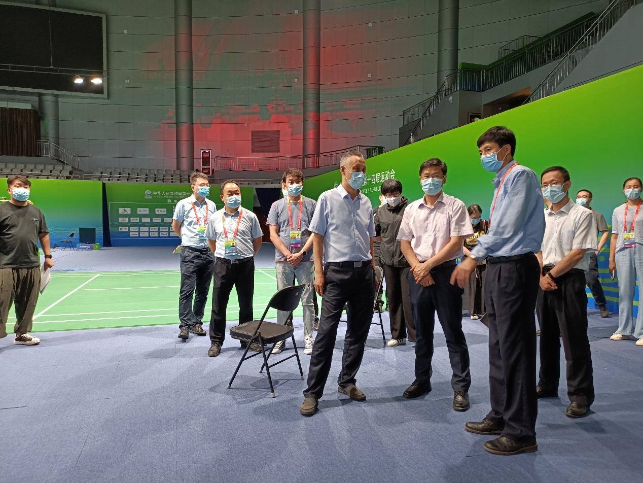 西安电子科技大学党委书记查显友检查指导十四运赛前准备工作