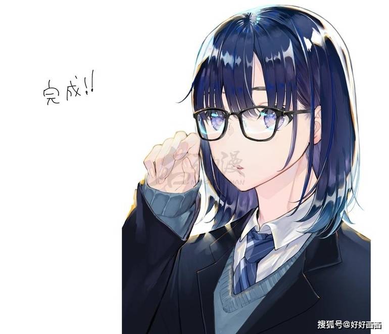 整体|深色头发上色绘画教程