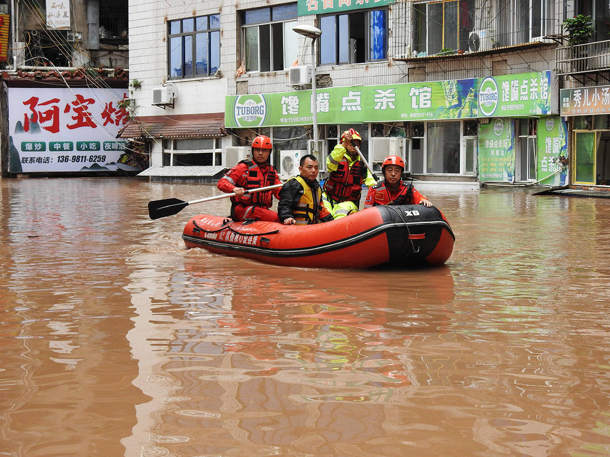 四川达州多地遭遇暴雨洪水袭击