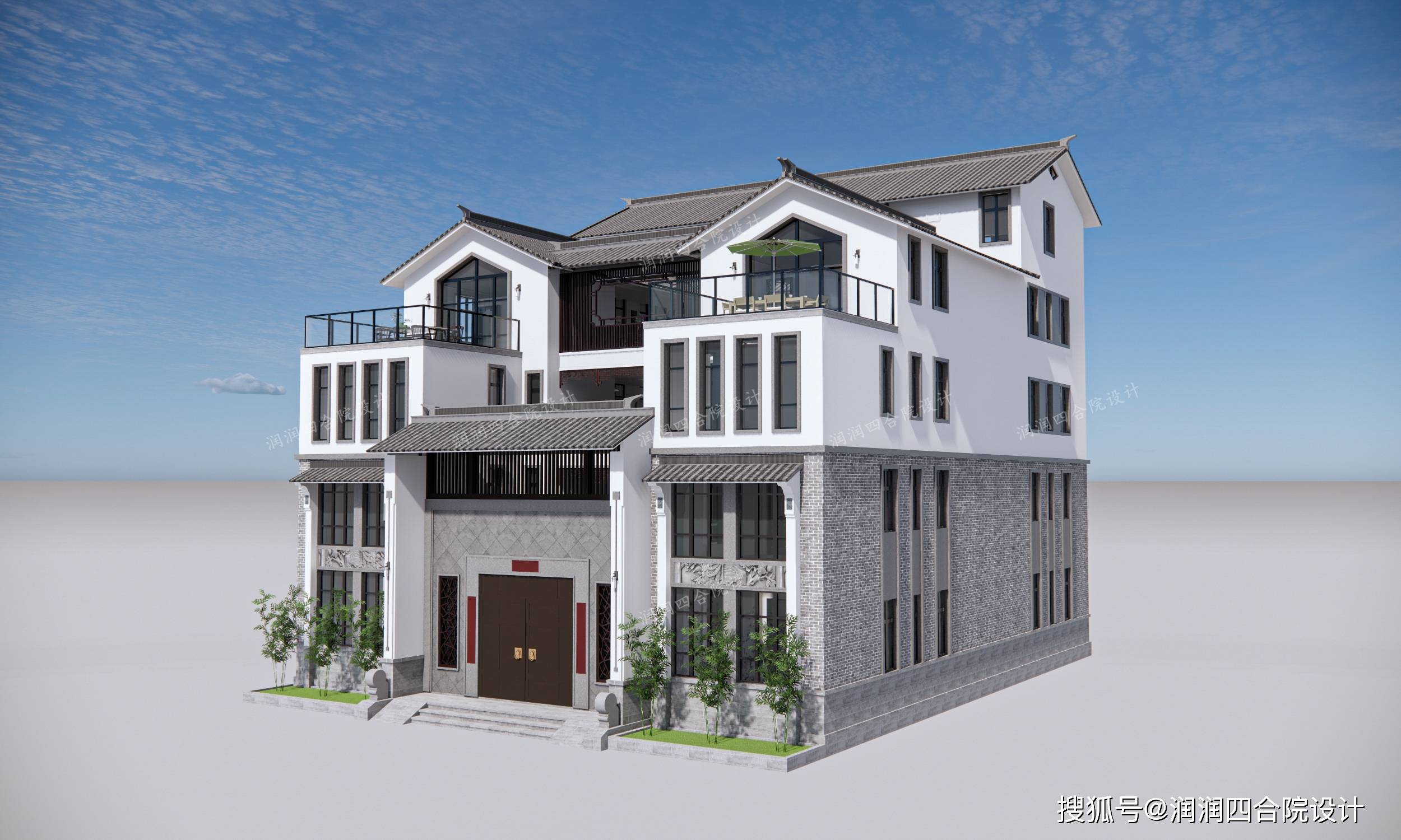 客家三兄弟合建的五层两进现代四合院别墅润润四合院设计刘鹰