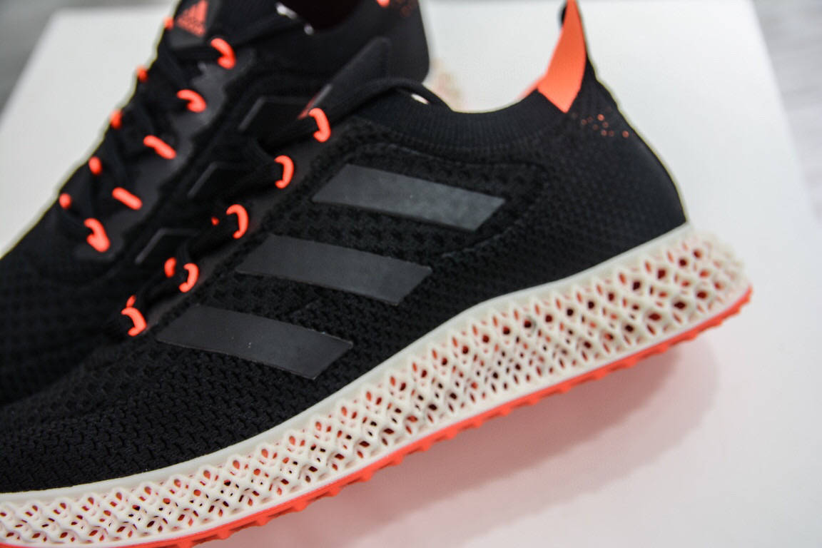 Solar|阿迪达斯 Adidas Alphaedge 4D FWD Black Solar Red 反光针织呼吸面运动跑鞋