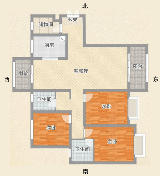 客厅东西方向户型图片图片