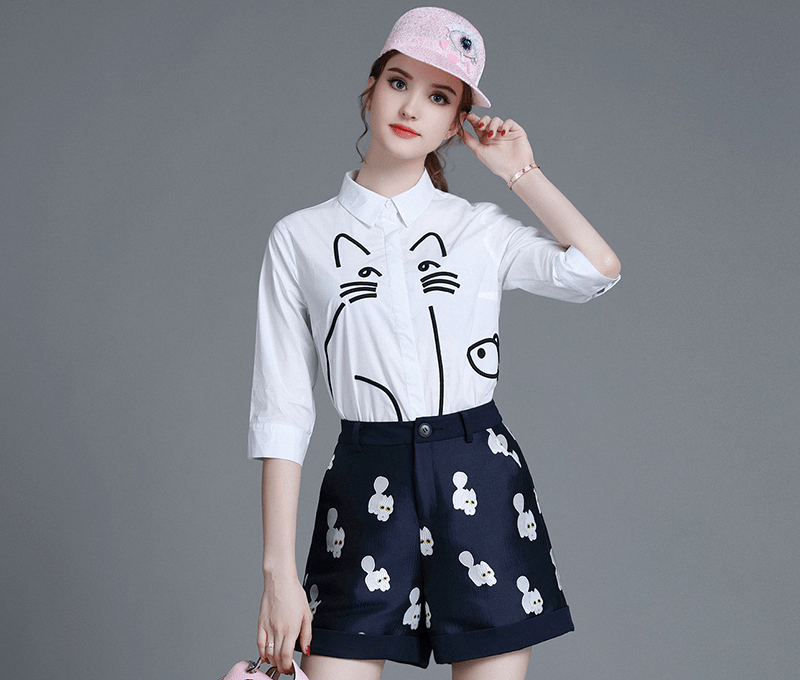 猫咪 不一般的衬衫，花样百出