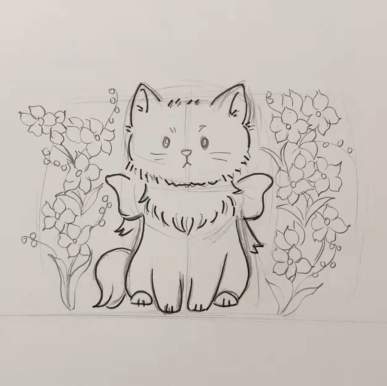 画一只真实小猫图片