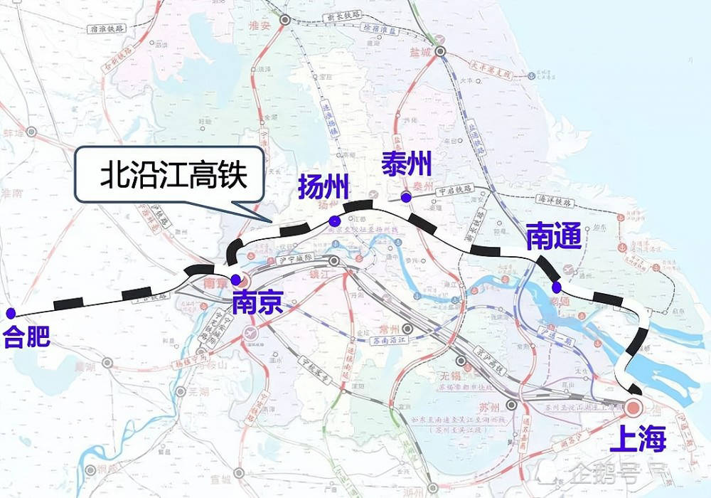 北沿江高鐵年內開工沿線17站站址公佈