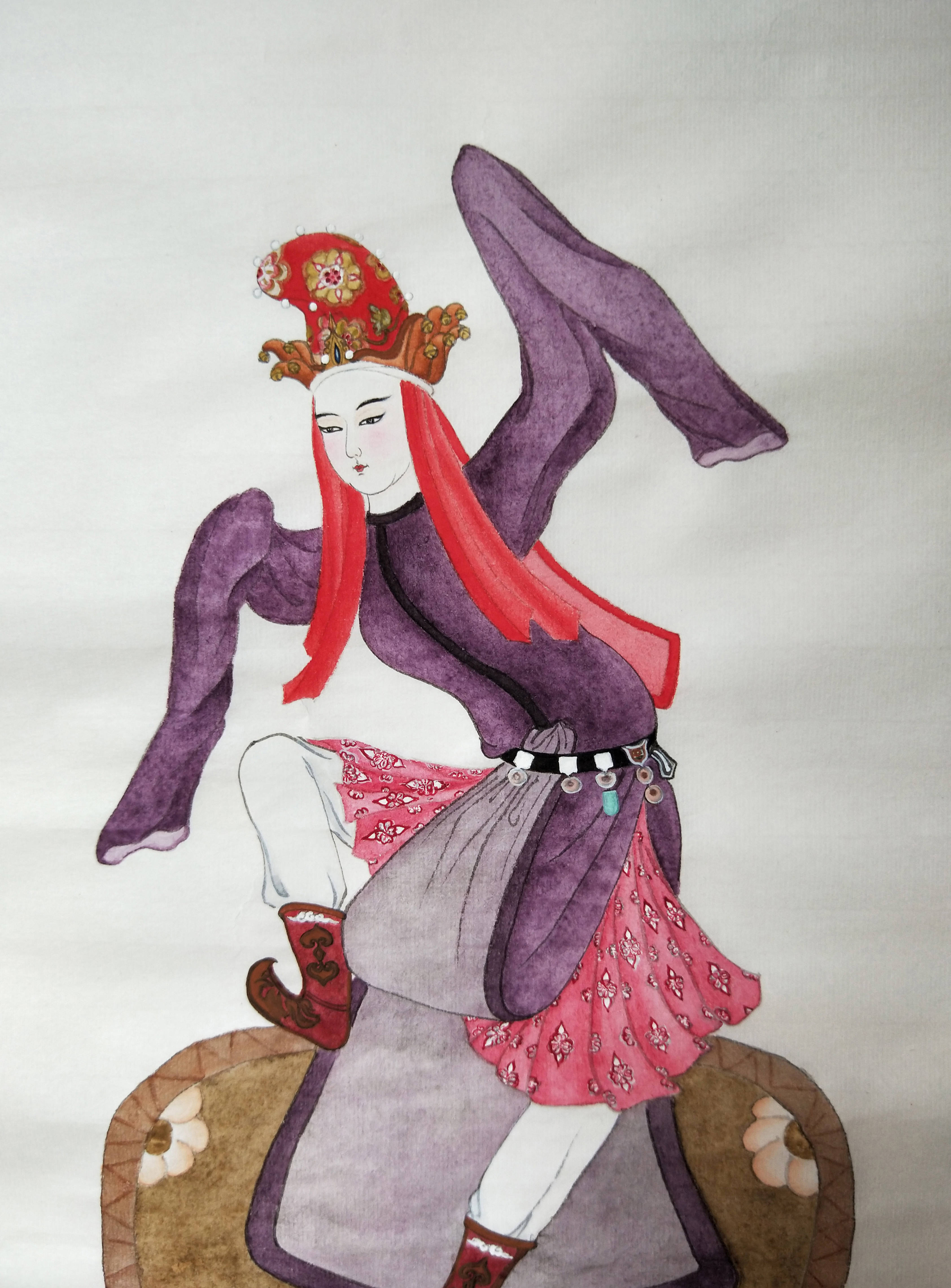 唐代健舞柘枝舞者形象