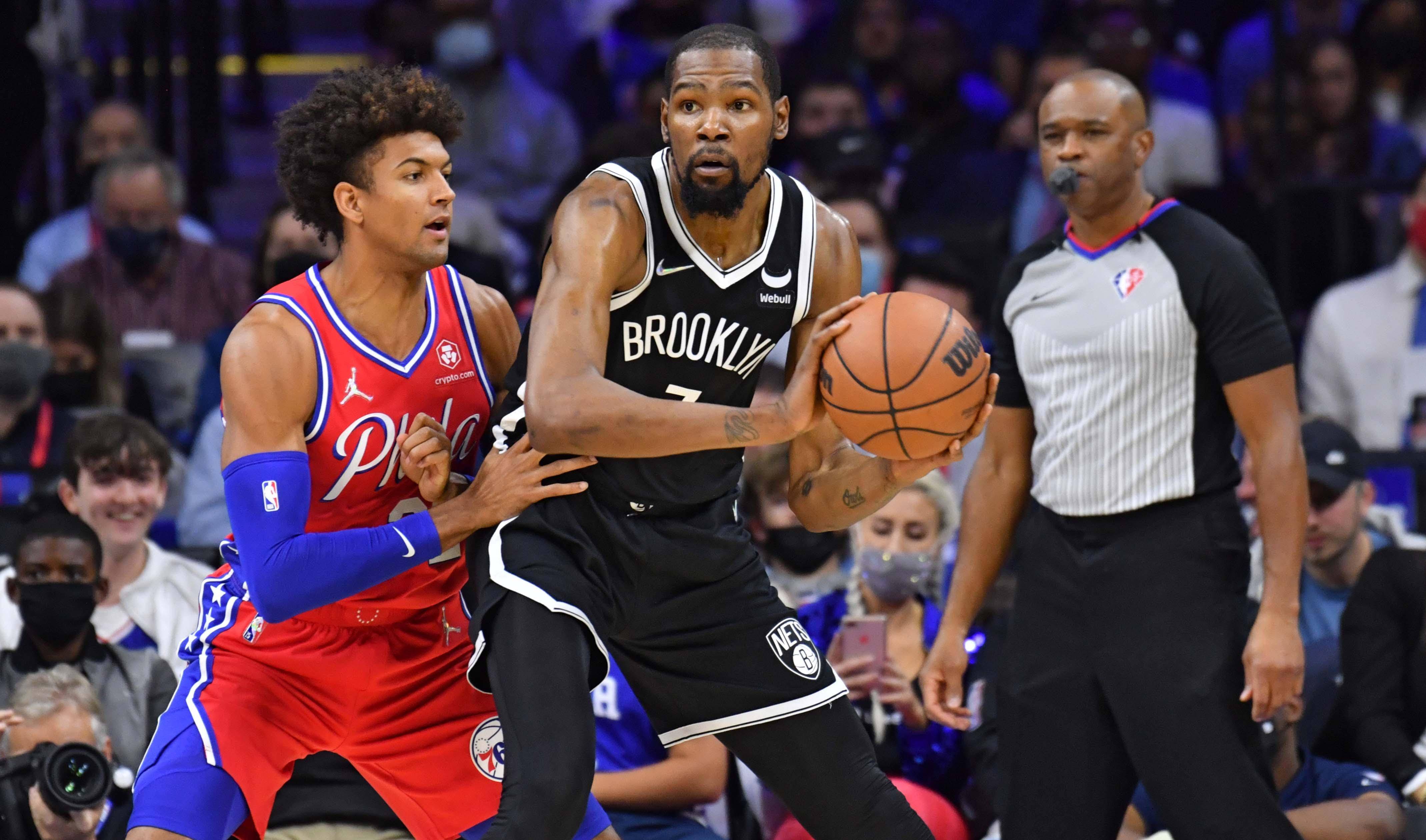 杜兰特291512哈登准三双阿德末节独得13分篮网苦战四节险胜