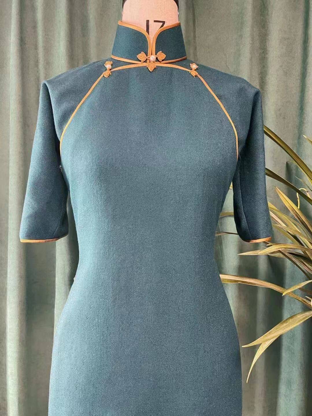 魔杖 梵芮锦刺绣手工刺绣法式刺绣旗袍分享